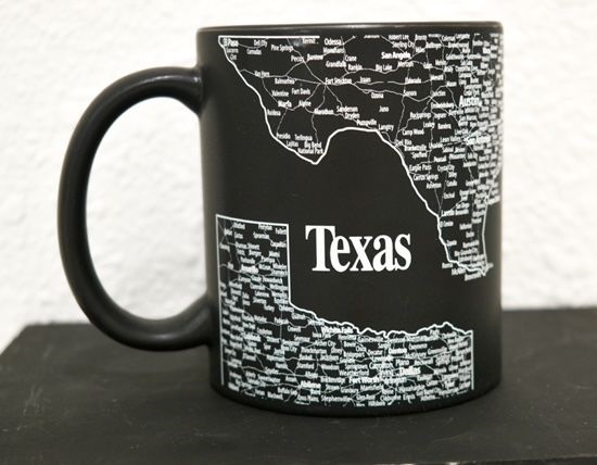 BLK TX MAP MUG